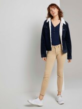 Henley-Shirt in Ripp-Optik - Frauen - Real Navy Blue Henley-Shirt in Ripp-Optik - Frauen - Real Navy Blue - 3 - TOM TAILOR Denim
