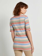 Henley-Shirt in Ripp-Optik - Frauen - multicolor stripe Henley-Shirt in Ripp-Optik - Frauen - multicolor stripe - 2 - TOM TAILOR Denim