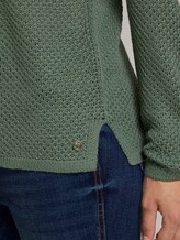 Strukturierter Pullover mit V-Ausschnitt - Frauen - vintage green Strukturierter Pullover mit V-Ausschnitt - Frauen - vintage green - 10 - TOM TAILOR Denim