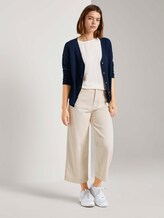 Melierter Cardigan mit Knopfleiste - Frauen - Real Navy Blue Melierter Cardigan mit Knopfleiste - Frauen - Real Navy Blue - 3 - TOM TAILOR Denim