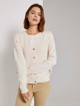 Melierter Cardigan mit Knopfleiste - Frauen - soft creme beige Melierter Cardigan mit Knopfleiste - Frauen - soft creme beige - 1 - TOM TAILOR Denim