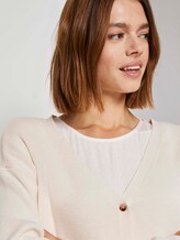 Melierter Cardigan mit Knopfleiste - Frauen - soft creme beige Melierter Cardigan mit Knopfleiste - Frauen - soft creme beige - 10 - TOM TAILOR Denim