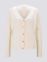 Melierter Cardigan mit Knopfleiste - Frauen - soft creme beige Melierter Cardigan mit Knopfleiste - Frauen - soft creme beige - 7 - TOM TAILOR Denim
