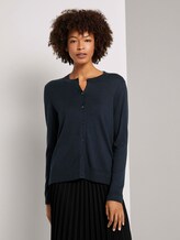 Strickjacke mit Ripp-Detail - Frauen - Sky Captain Blue Strickjacke mit Ripp-Detail - Frauen - Sky Captain Blue - 1 - Mine to five