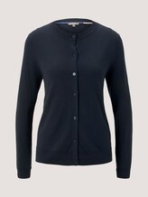 Strickjacke mit Ripp-Detail - Frauen - Sky Captain Blue Strickjacke mit Ripp-Detail - Frauen - Sky Captain Blue - 7 - Mine to five