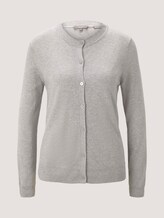 Strickjacke mit Ripp-Detail - Frauen - soft light grey melange Strickjacke mit Ripp-Detail - Frauen - soft light grey melange - 7 - Mine to five