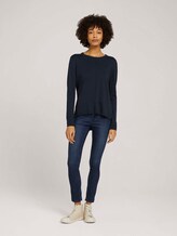 Lockerer Strickpullover - Frauen - Sky Captain Blue Lockerer Strickpullover - Frauen - Sky Captain Blue - 3 - Mine to five