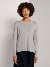 Lockerer Strickpullover - Frauen - soft light grey melange Lockerer Strickpullover - Frauen - soft light grey melange - 1 - Mine to five