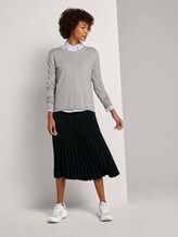 Lockerer Strickpullover - Frauen - soft light grey melange Lockerer Strickpullover - Frauen - soft light grey melange - 3 - Mine to five