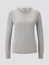 Lockerer Strickpullover - Frauen - soft light grey melange Lockerer Strickpullover - Frauen - soft light grey melange - 7 - Mine to five