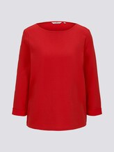 Strukturiertes Shirt mit 3/4-Arm - Frauen - Strong Red Strukturiertes Shirt mit 3/4-Arm - Frauen - Strong Red - 7 - TOM TAILOR