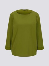 Strukturiertes Shirt mit 3/4-Arm - Frauen - wood green Strukturiertes Shirt mit 3/4-Arm - Frauen - wood green - 7 - TOM TAILOR