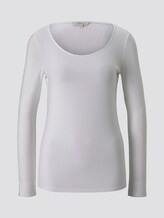 Basic Langarmshirt mit U-Boot-Ausschnitt - Frauen - White Basic Langarmshirt mit U-Boot-Ausschnitt - Frauen - White - 7 - Mine to five