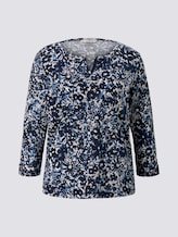 Henley-Shirt mit Blumenprint - Frauen - blue flower design Henley-Shirt mit Blumenprint - Frauen - blue flower design - 7 - TOM TAILOR