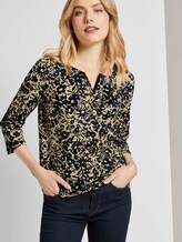 Henley-Shirt mit Blumenprint - Frauen - yellow flower design Henley-Shirt mit Blumenprint - Frauen - yellow flower design - 5 - TOM TAILOR