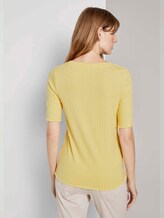 T-Shirt in Ripp-Optik - Frauen - honey popcorn T-Shirt in Ripp-Optik - Frauen - honey popcorn - 2 - TOM TAILOR