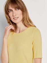 T-Shirt in Ripp-Optik - Frauen - honey popcorn T-Shirt in Ripp-Optik - Frauen - honey popcorn - 9 - TOM TAILOR
