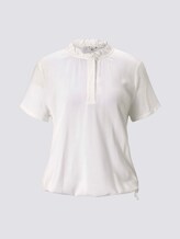 Geknöpftes T-Shirt mit Rüschendetail - Frauen - Whisper White Geknöpftes T-Shirt mit Rüschendetail - Frauen - Whisper White - 7 - TOM TAILOR