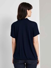 Geknöpftes T-Shirt mit Rüschendetail - Frauen - Sky Captain Blue Geknöpftes T-Shirt mit Rüschendetail - Frauen - Sky Captain Blue - 2 - TOM TAILOR