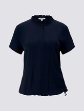 Geknöpftes T-Shirt mit Rüschendetail - Frauen - Sky Captain Blue Geknöpftes T-Shirt mit Rüschendetail - Frauen - Sky Captain Blue - 7 - TOM TAILOR