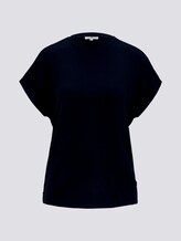 Basic T-Shirt mit Seitenschlitzen - Frauen - Sky Captain Blue Basic T-Shirt mit Seitenschlitzen - Frauen - Sky Captain Blue - 7 - TOM TAILOR