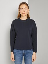 Sweatshirt mit Tape-Einsatz - Frauen - Sky Captain Blue Sweatshirt mit Tape-Einsatz - Frauen - Sky Captain Blue - 1 - TOM TAILOR