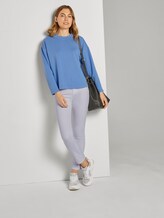 Sweatshirt mit Tape-Einsatz - Frauen - sea blue Sweatshirt mit Tape-Einsatz - Frauen - sea blue - 3 - TOM TAILOR