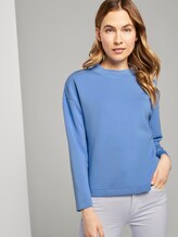 Sweatshirt mit Tape-Einsatz - Frauen - sea blue Sweatshirt mit Tape-Einsatz - Frauen - sea blue - 5 - TOM TAILOR