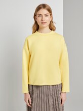 Sweatshirt mit Tape-Einsatz - Frauen - honey popcorn Sweatshirt mit Tape-Einsatz - Frauen - honey popcorn - 1 - TOM TAILOR
