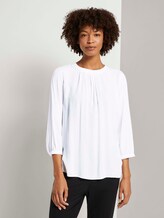 3/4-Arm Shirt im Materialmix - Frauen - White 3/4-Arm Shirt im Materialmix - Frauen - White - 1 - Mine to five