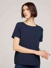 Strukturiertes Blusenshirt - Frauen - Real Navy Blue Strukturiertes Blusenshirt - Frauen - Real Navy Blue - 1 - TOM TAILOR Denim