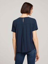 Strukturiertes Blusenshirt - Frauen - Real Navy Blue Strukturiertes Blusenshirt - Frauen - Real Navy Blue - 2 - TOM TAILOR Denim