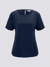 Strukturiertes Blusenshirt - Frauen - Real Navy Blue Strukturiertes Blusenshirt - Frauen - Real Navy Blue - 7 - TOM TAILOR Denim