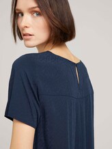 Strukturiertes Blusenshirt - Frauen - Real Navy Blue Strukturiertes Blusenshirt - Frauen - Real Navy Blue - 9 - TOM TAILOR Denim