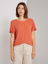 Strukturiertes Blusenshirt - Frauen - burnt coral Strukturiertes Blusenshirt - Frauen - burnt coral - 1 - TOM TAILOR Denim