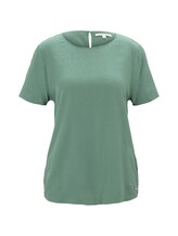TOM TAILOR DENIM Damen Strukturiertes Blusenshirt, grün, Gr.XL