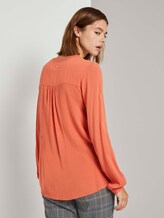 Tunika mit Henley-Ausschnitt - Frauen - burnt coral Tunika mit Henley-Ausschnitt - Frauen - burnt coral - 2 - TOM TAILOR Denim