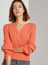 Tunika mit Henley-Ausschnitt - Frauen - burnt coral Tunika mit Henley-Ausschnitt - Frauen - burnt coral - 5 - TOM TAILOR Denim