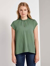 Verspielte Kurzarm-Bluse mit Raffungen - Frauen - vintage green Verspielte Kurzarm-Bluse mit Raffungen - Frauen - vintage green - 1 - TOM TAILOR Denim
