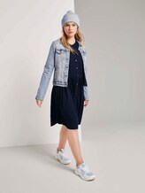 Geknöpftes Minikleid mit Volant - Frauen - Real Navy Blue Geknöpftes Minikleid mit Volant - Frauen - Real Navy Blue - 3 - TOM TAILOR Denim