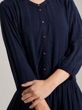 Geknöpftes Minikleid mit Volant - Frauen - Real Navy Blue Geknöpftes Minikleid mit Volant - Frauen - Real Navy Blue - 9 - TOM TAILOR Denim