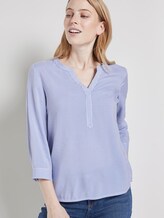 Gemusterte Bluse - Frauen - lightblue thin stripe vertical Gemusterte Bluse - Frauen - lightblue thin stripe vertical - 5 - TOM TAILOR