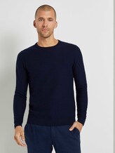 Weicher Pullover mit Struktur - Männer - Knitted Navy Melange Weicher Pullover mit Struktur - Männer - Knitted Navy Melange - 1 - TOM TAILOR