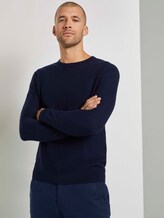 Weicher Pullover mit Struktur - Männer - Knitted Navy Melange Weicher Pullover mit Struktur - Männer - Knitted Navy Melange - 5 - TOM TAILOR