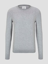 Weicher Pullover mit Struktur - Männer - Light Soft Grey Melange Weicher Pullover mit Struktur - Männer - Light Soft Grey Melange - 7 - TOM TAILOR