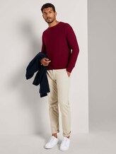 Weicher Pullover mit Struktur - Männer - wine red melange Weicher Pullover mit Struktur - Männer - wine red melange - 3 - TOM TAILOR