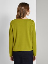 Strukturiertes Sweatshirt - Frauen - wood green Strukturiertes Sweatshirt - Frauen - wood green - 2 - TOM TAILOR