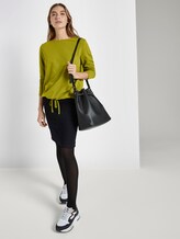 Strukturiertes Sweatshirt - Frauen - wood green Strukturiertes Sweatshirt - Frauen - wood green - 3 - TOM TAILOR