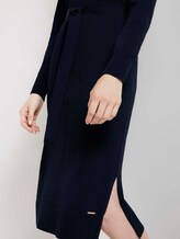 Midi-Strickkleid mit Bindegürtel - Frauen - Sky Captain Blue Midi-Strickkleid mit Bindegürtel - Frauen - Sky Captain Blue - 10 - Mine to five