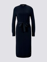 Midi-Strickkleid mit Bindegürtel - Frauen - Sky Captain Blue Midi-Strickkleid mit Bindegürtel - Frauen - Sky Captain Blue - 7 - Mine to five